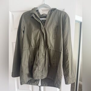 Ambiance Olive Green Hooded Jacket